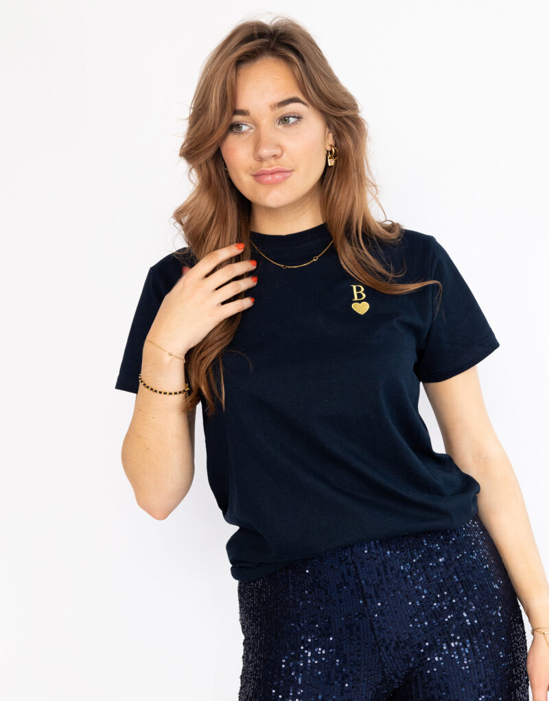 Gepersonaliseerd T-shirt eigen letter & hartje - Afbeelding 8