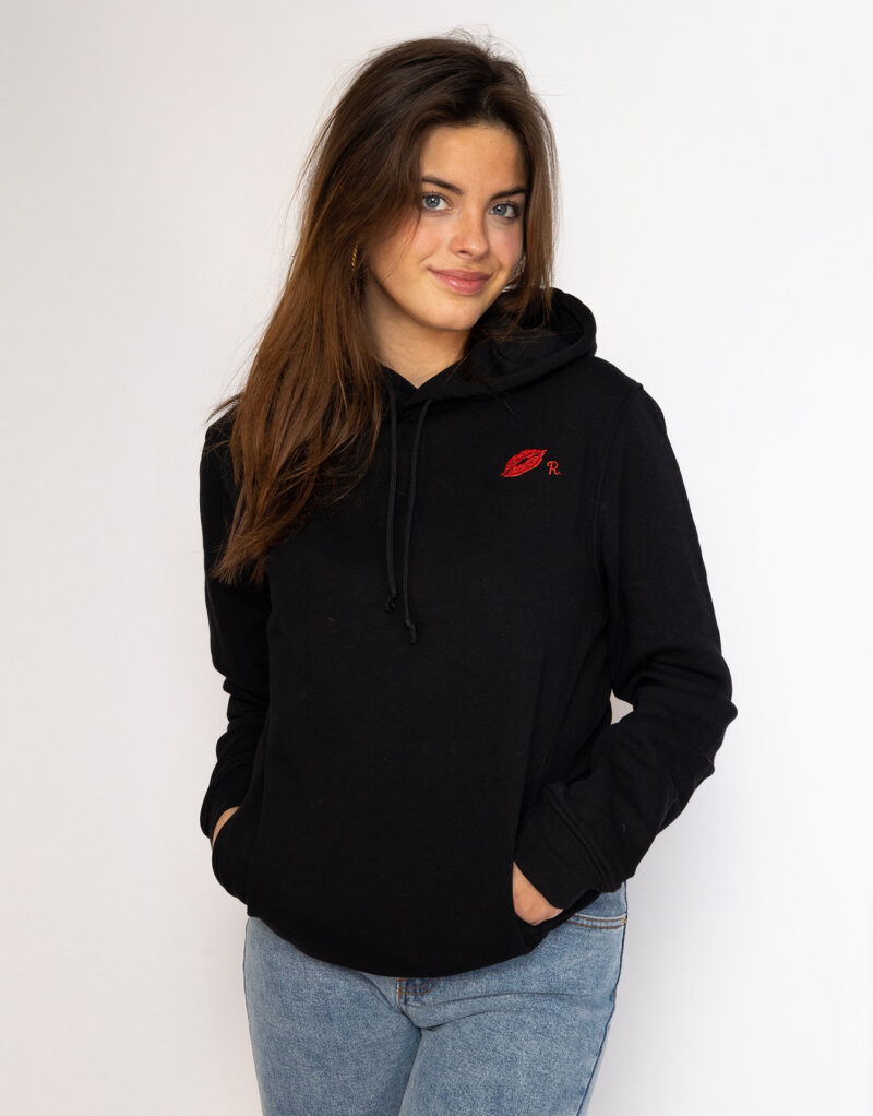 Gepersonaliseerde hoodie eigen letter & kusje