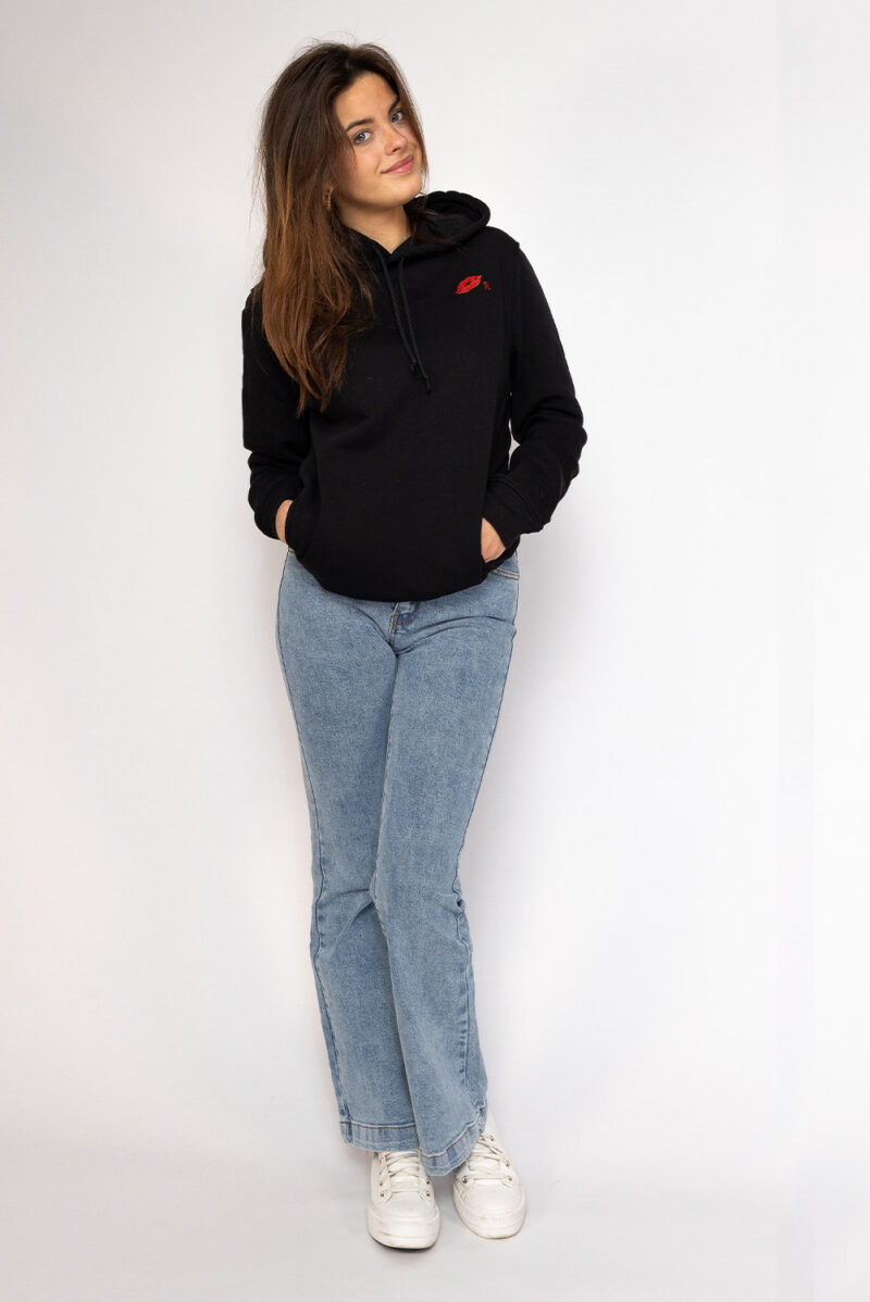 Gepersonaliseerde hoodie eigen letter & kusje - Afbeelding 5