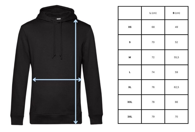 Gepersonaliseerde hoodie Romeinse cijfers & letter op de mouw - Afbeelding 6