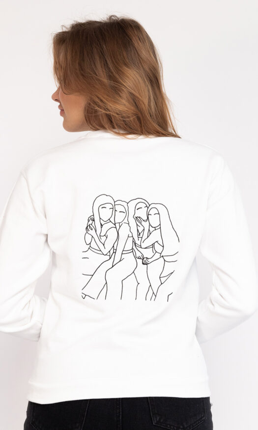 Gepersonaliseerde trui lijntekening van je eigen foto