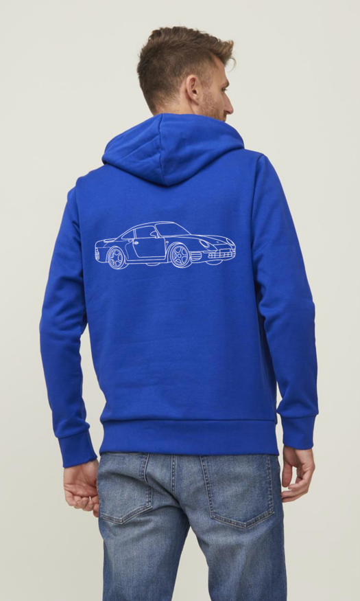 Gepersonaliseerde hoodie lijntekening van je eigen foto