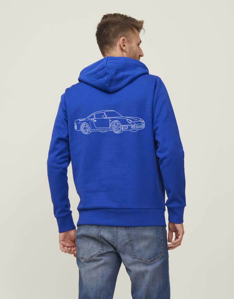 Gepersonaliseerde hoodie lijntekening van je eigen foto