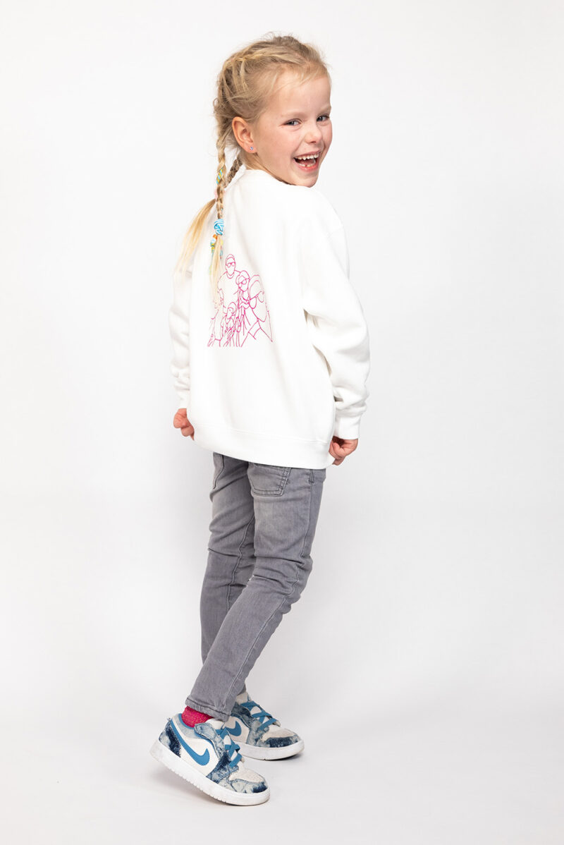 Gepersonaliseerde trui lijntekening van je eigen foto kinderen - Afbeelding 4