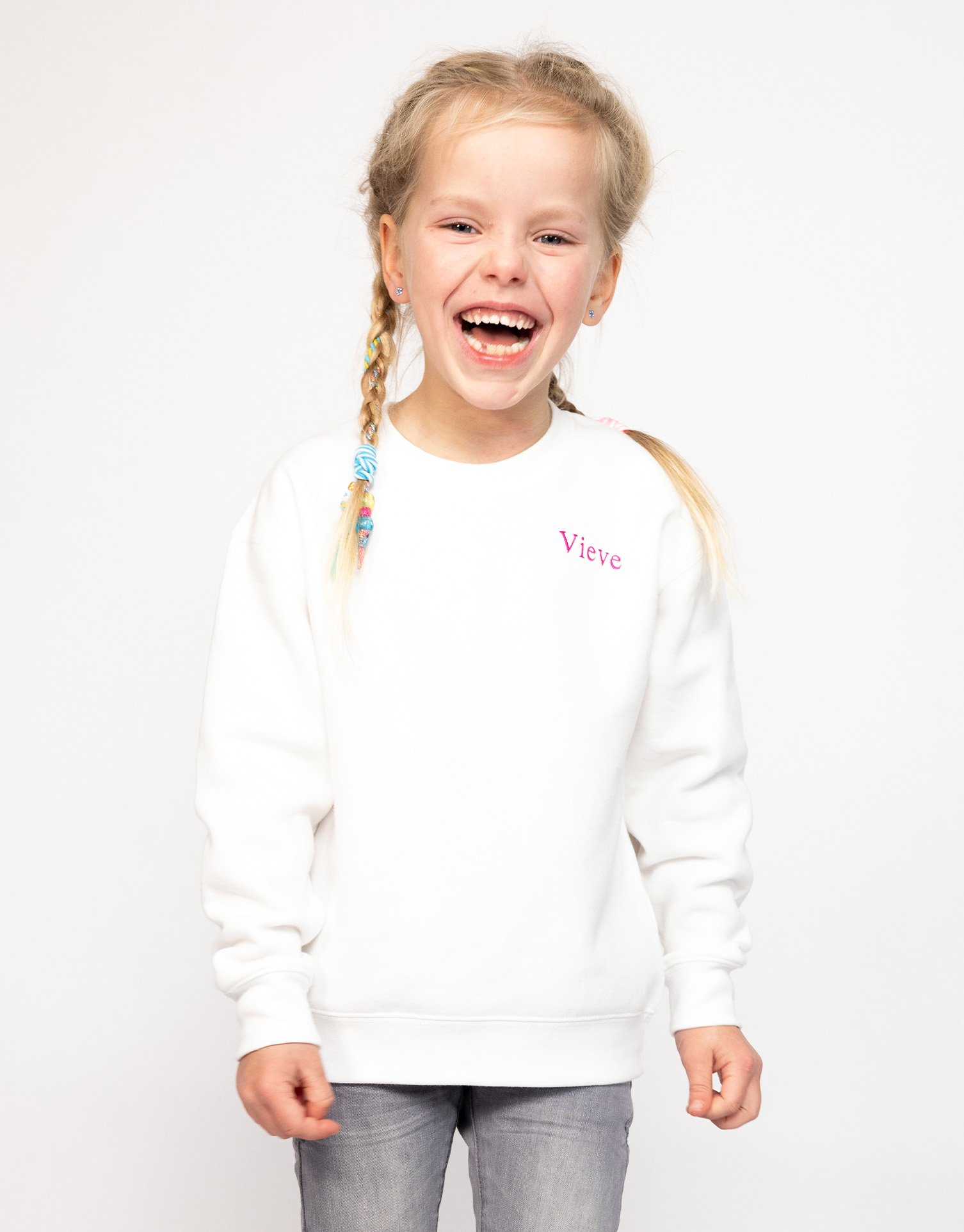 Gepersonaliseerde trui lijntekening van je eigen foto kinderen Borduur Lab
