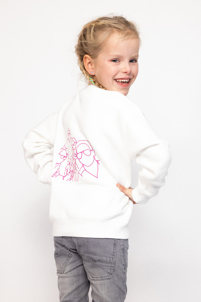 Gepersonaliseerde trui lijntekening van je eigen foto kinderen - Afbeelding 7